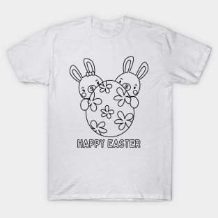 HAPPY EASTER. CUTE BUNNY DESIGN T-Shirt